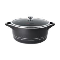 قابلمه ام جی اس سایز 36 گرانیتی طرح ایتالیا B دو دسته مشکی