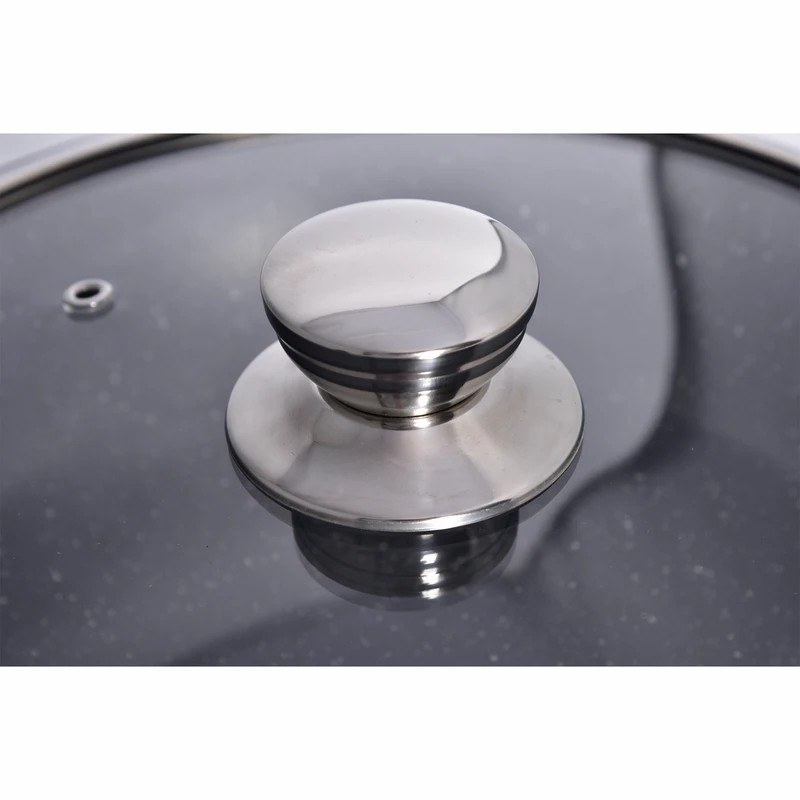 قابلمه ام جی اس سایز 32 گرانیتی طرح ایتالیا B دو دسته مشکی