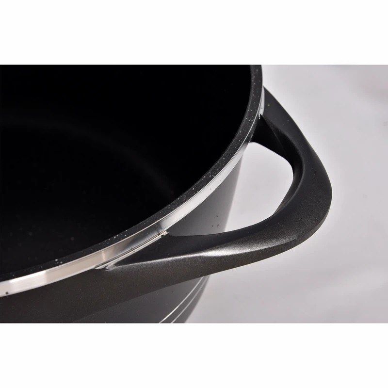 قابلمه ام جی اس سایز 32 گرانیتی طرح ایتالیا B دو دسته مشکی