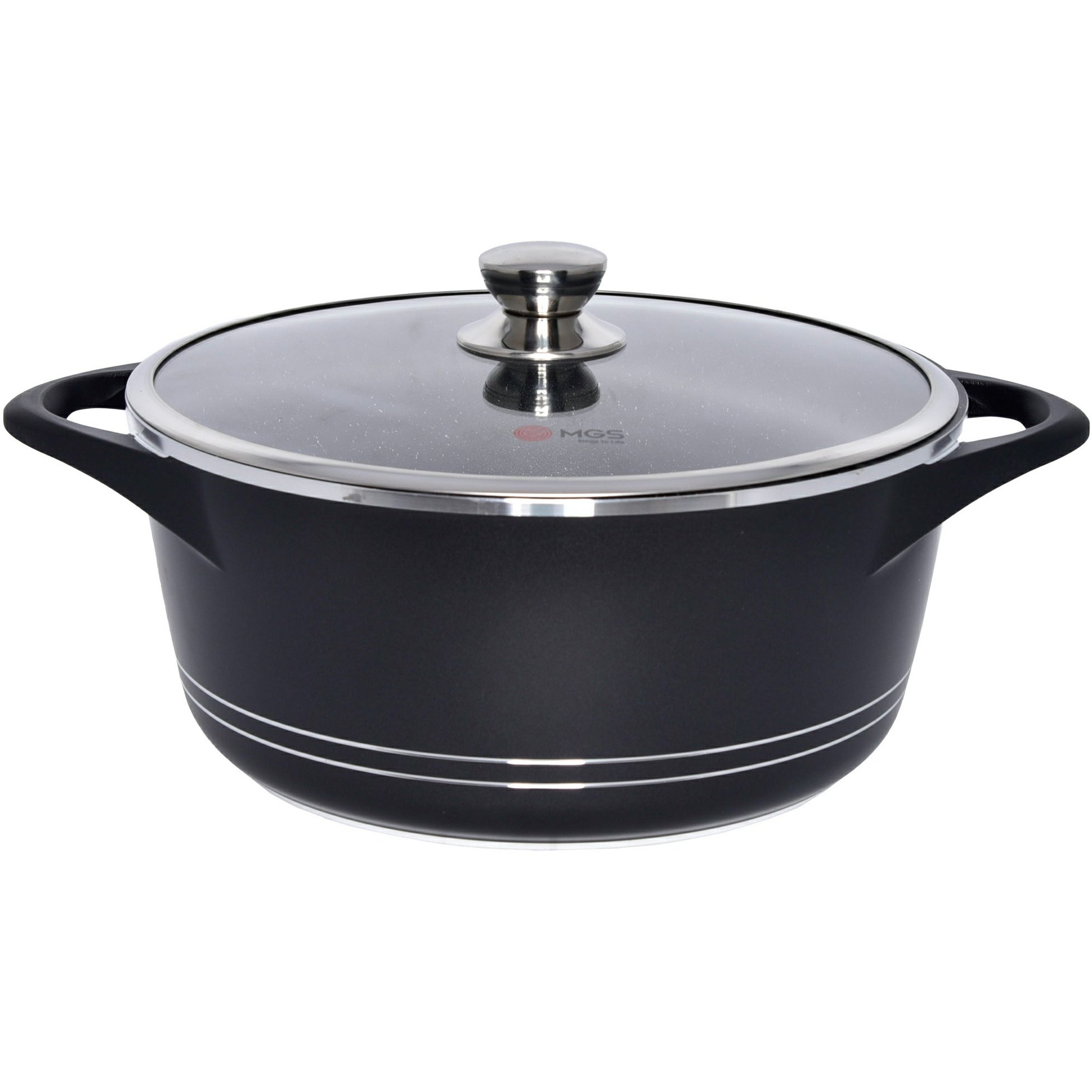 قابلمه ام جی اس سایز 32 گرانیتی طرح ایتالیا B دو دسته مشکی