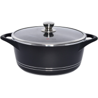 قابلمه ام جی اس سایز 32 گرانیتی طرح ایتالیا B دو دسته مشکی