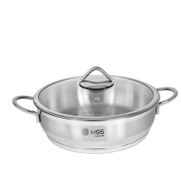 تابه ام جی اس سایز 28 تمام استیل دو دسته