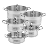 سرویس قابلمه ام جی اس گرانیت 10 پارچه استیل کد CWS 2111