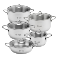 سرویس قابلمه ام جی اس گرانیت 10 پارچه استیل کد CWS 2110